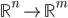 \mathbb{R}^{n}\rightarrow \mathbb{R}^{m}